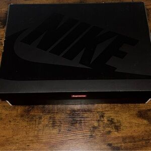 Nike Black Shoe Box with Supreme Accent